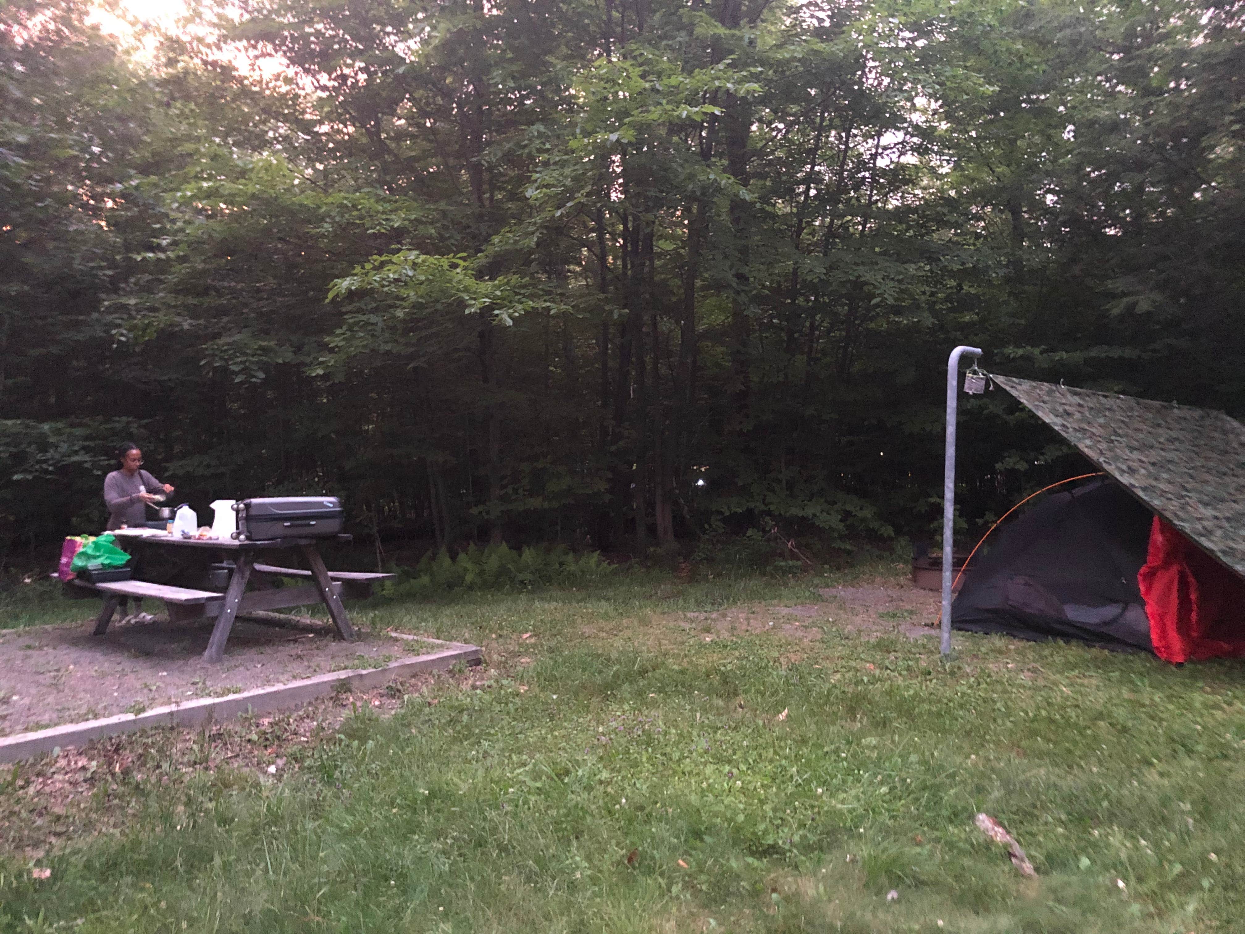 Camper-submitted photo at Lower Lake Campground Beechwood Area — Promised Land State Park near Hewitt, NJ