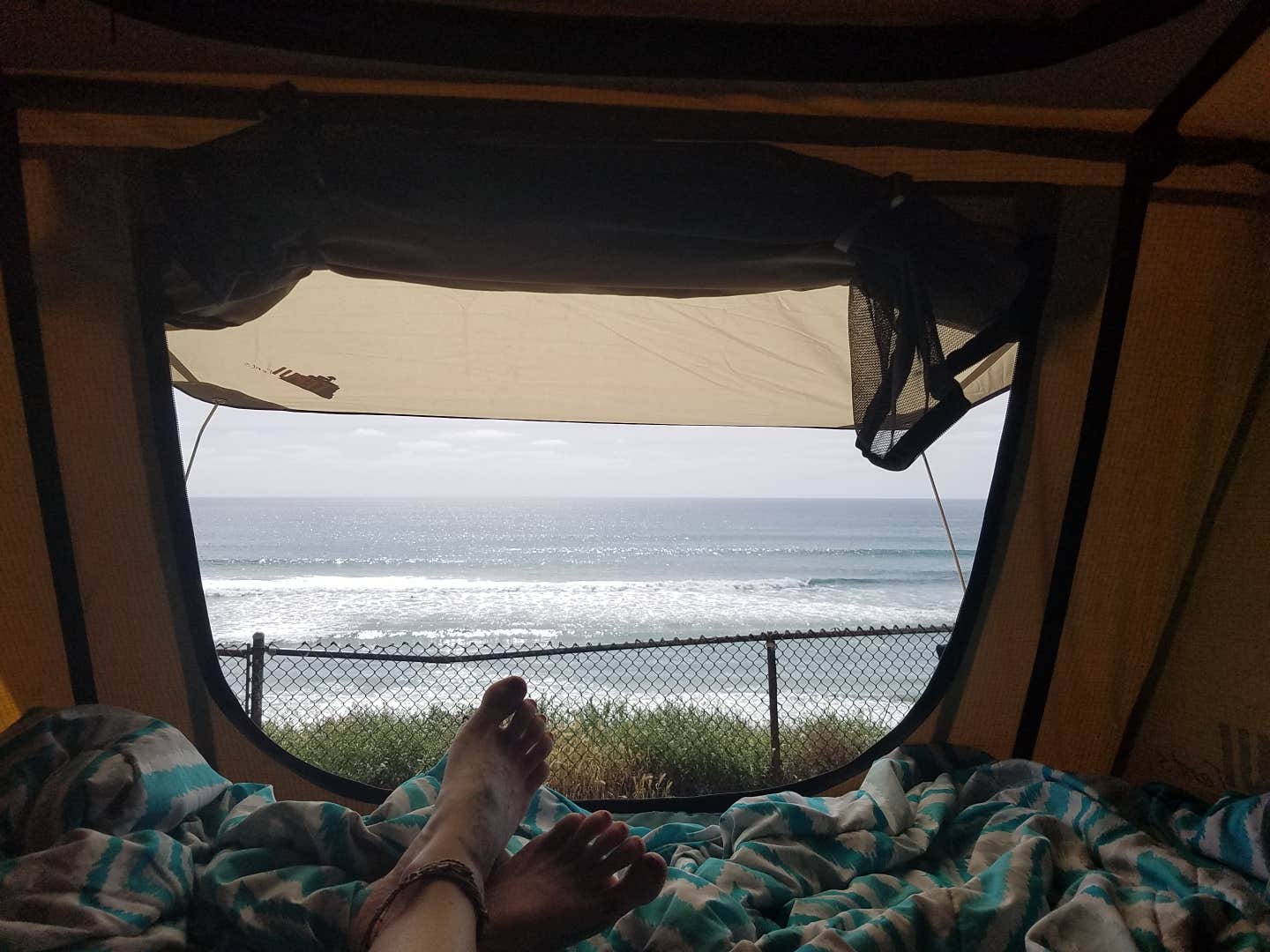 Katie O.'s photo of glamping accommodations at South Carlsbad State Beach Campground near Bonita, CA