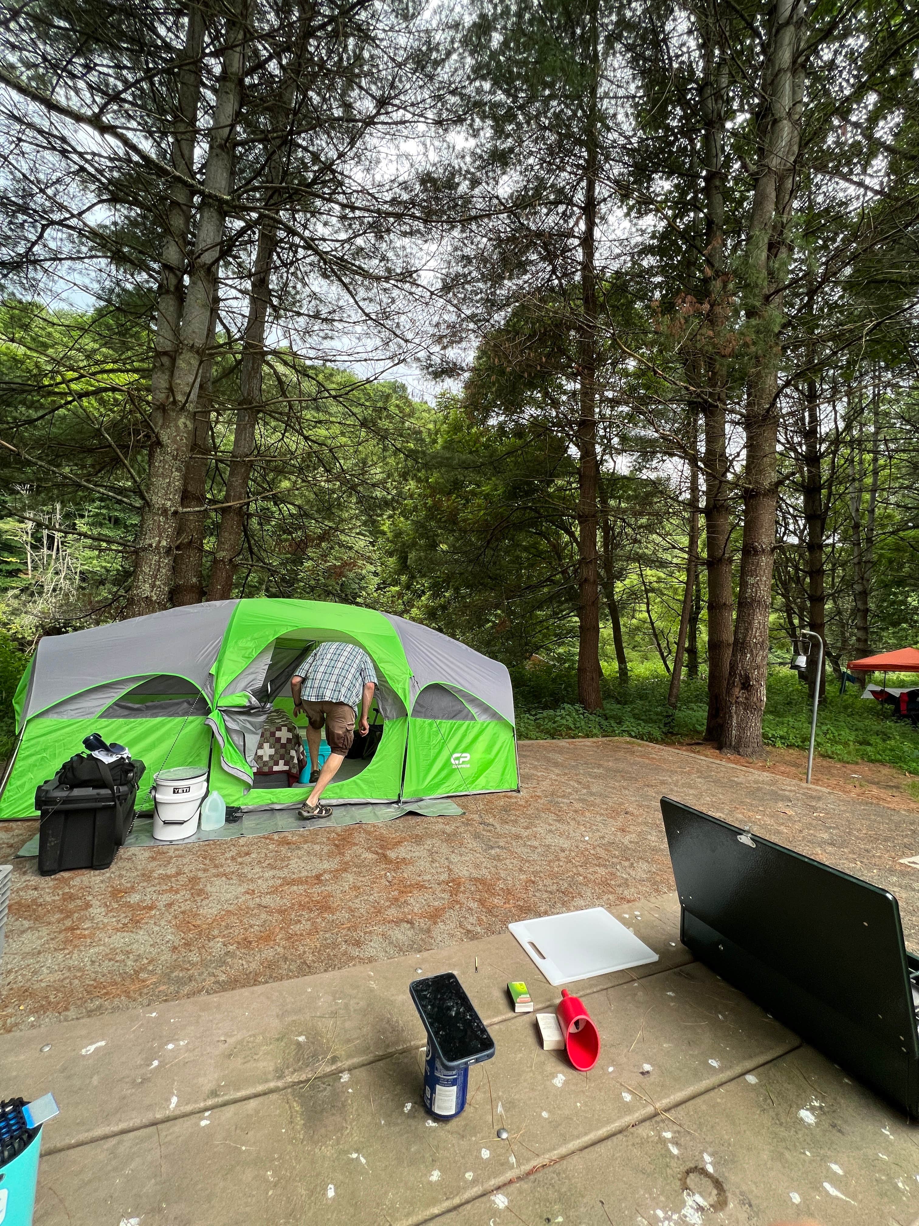 Jessica B.'s photo of tent camping at New River Alleghany Access Primitive Paddle-in — New River State Park near Elk Creek, VA