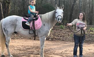 Lynda T.'s photo of camping with a horse at Coppergate Ranch near Wright Patman Lake