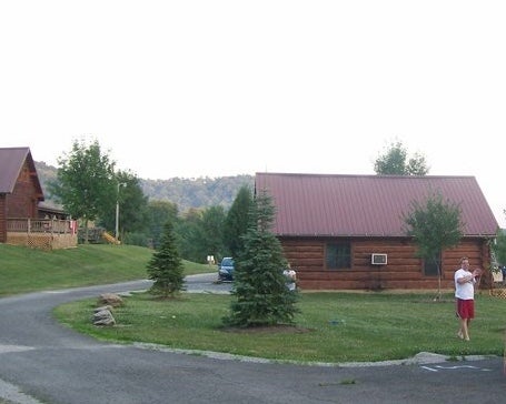 Outside of cabins