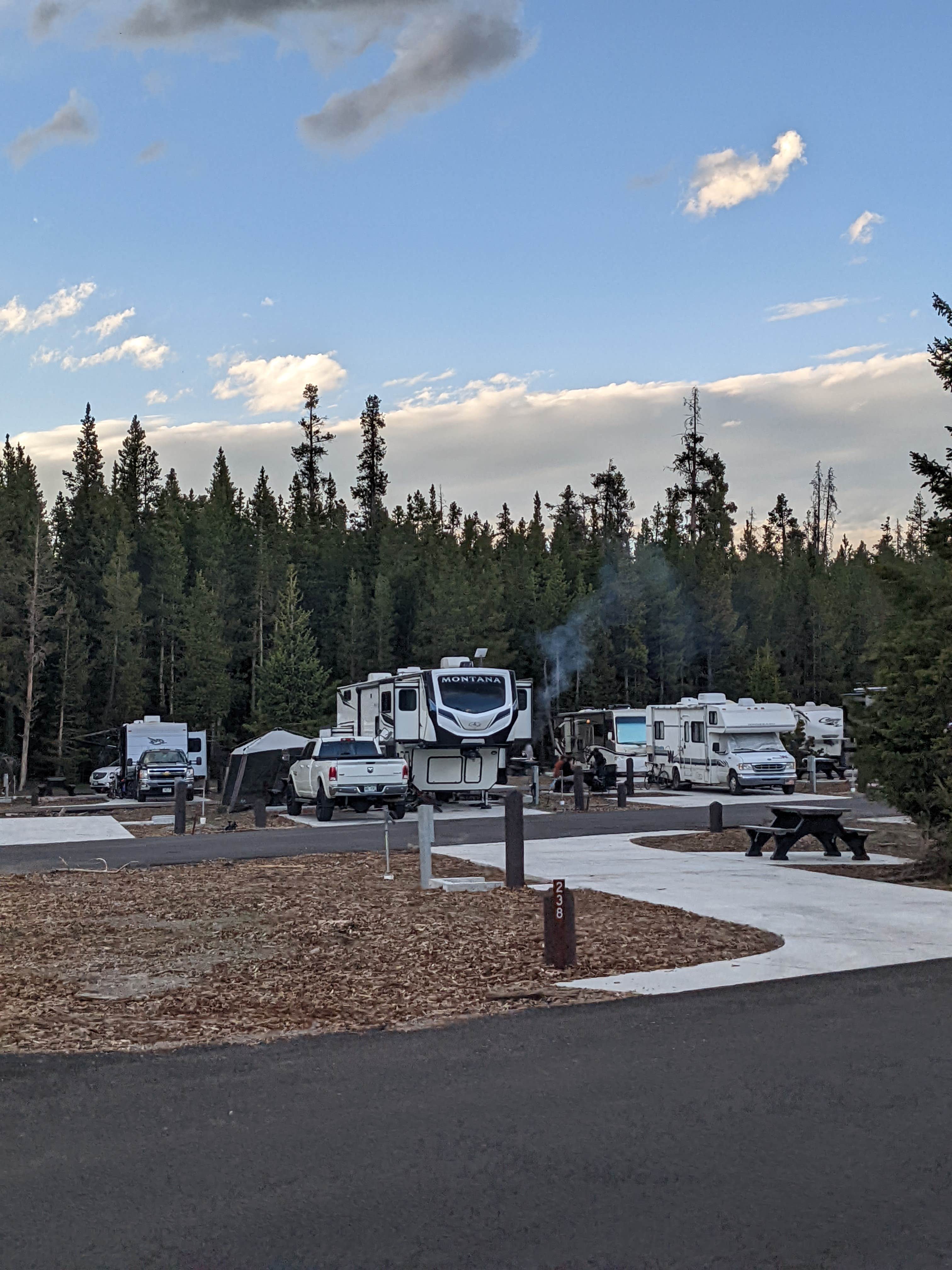 Melody C.'s photo of rv camping at Fishing Bridge RV Park--Yellowstone National Park near Cooke City, MT