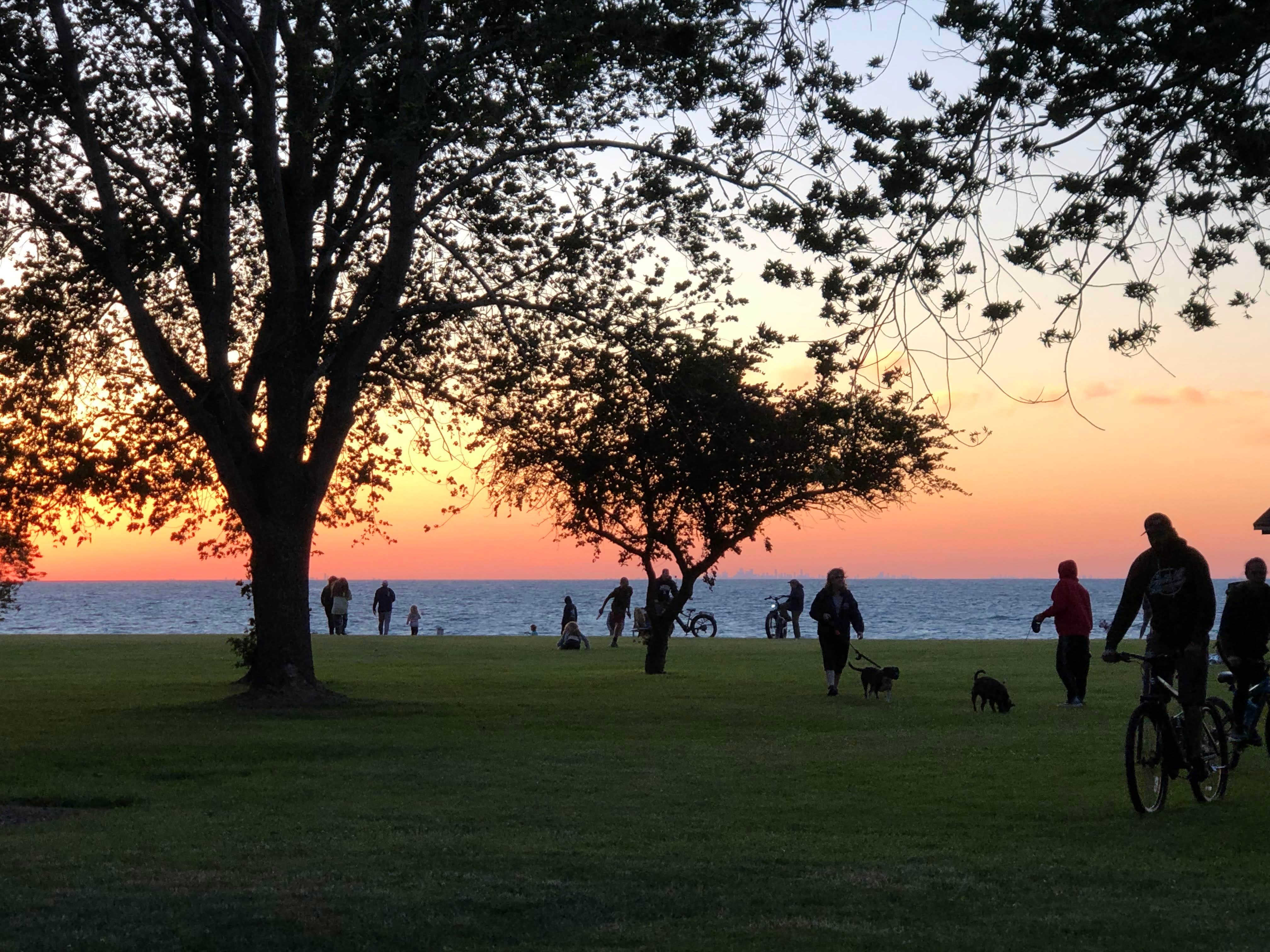 Kristin's photo of camping with pets at Four Mile Creek State Park Campground near Grand Island, NY