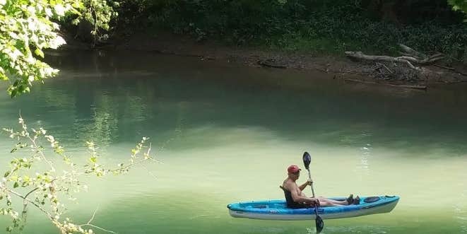 Camper submitted image from Up the Creek Kayak Canoe and Cabins Campground