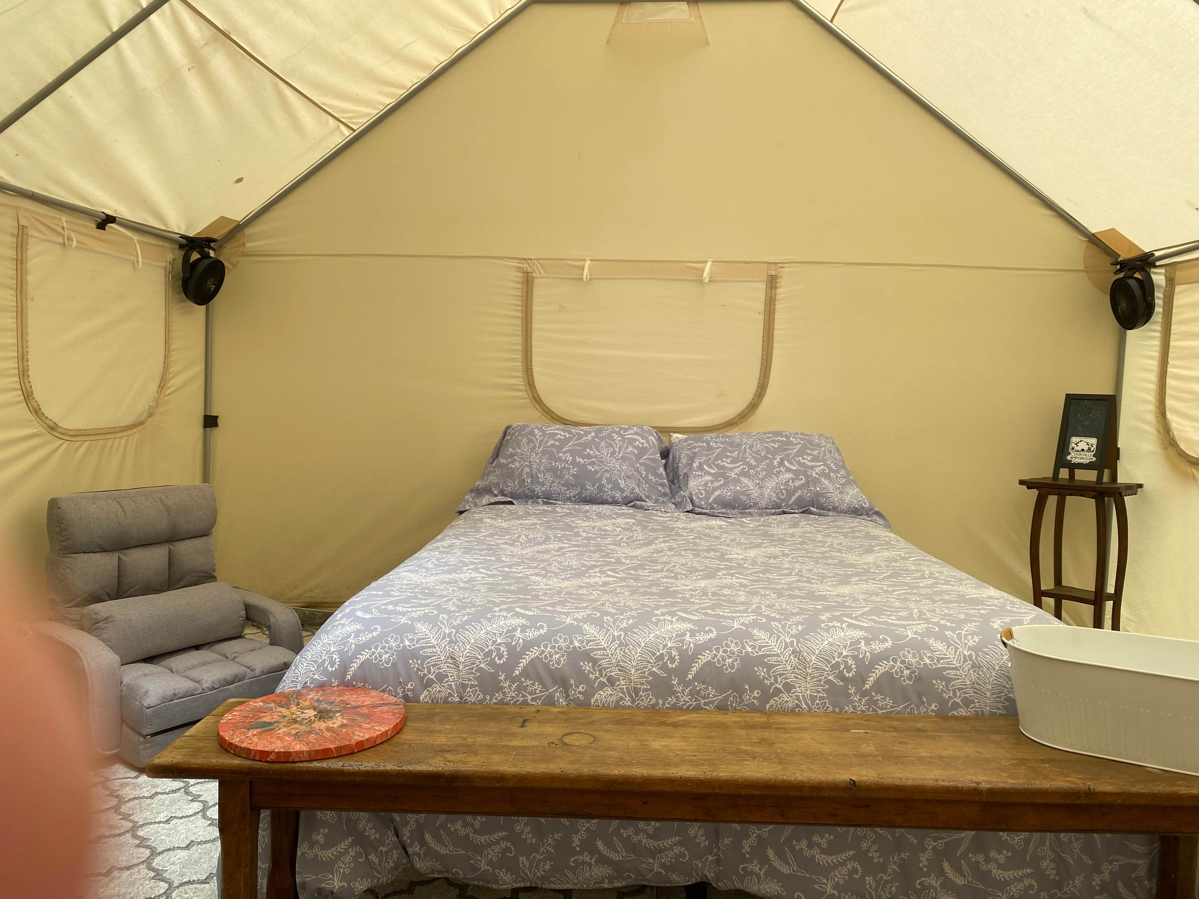 Janai P.'s photo of glamping accommodations at Cookville Campground near Barre, VT