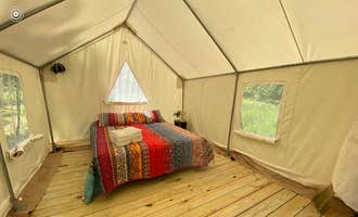 Camping near Getaway Catskill Campground - New York: Chestnut Hill Farm Glamping Tents, Palenville, New York