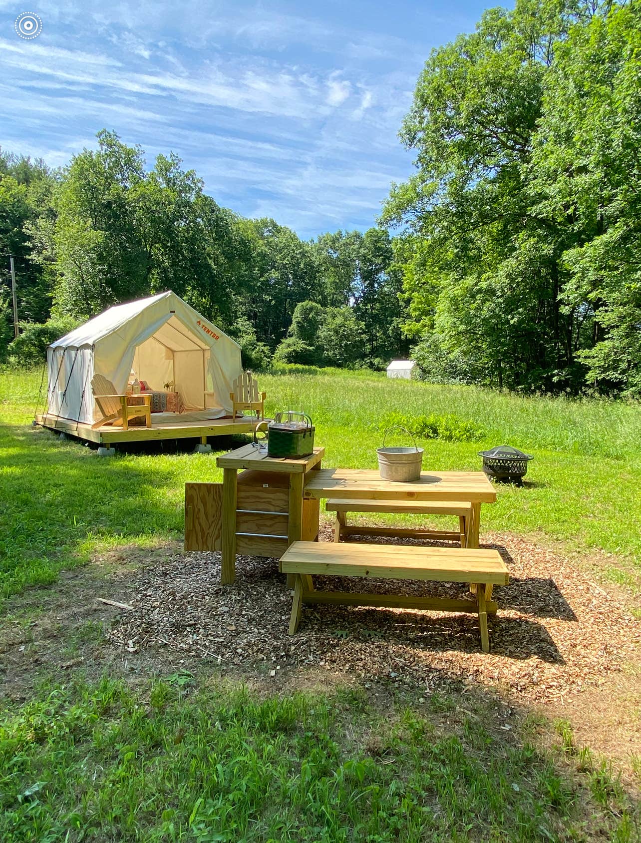 Camper-submitted photo at Chestnut Hill Farm Glamping Tents near Round Top, NY
