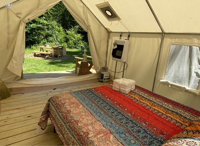 Norma H.'s photo of glamping accommodations at Chestnut Hill Farm Glamping Tents near Round Top, NY