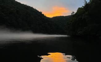 Claire K.'s photo of a dispersed camping area at Calderwood Lake Primitive campground near Topton, NC