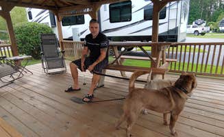 deb K.'s photo of camping with pets at RV Resort At Carolina Crossroads near Littleton, NC