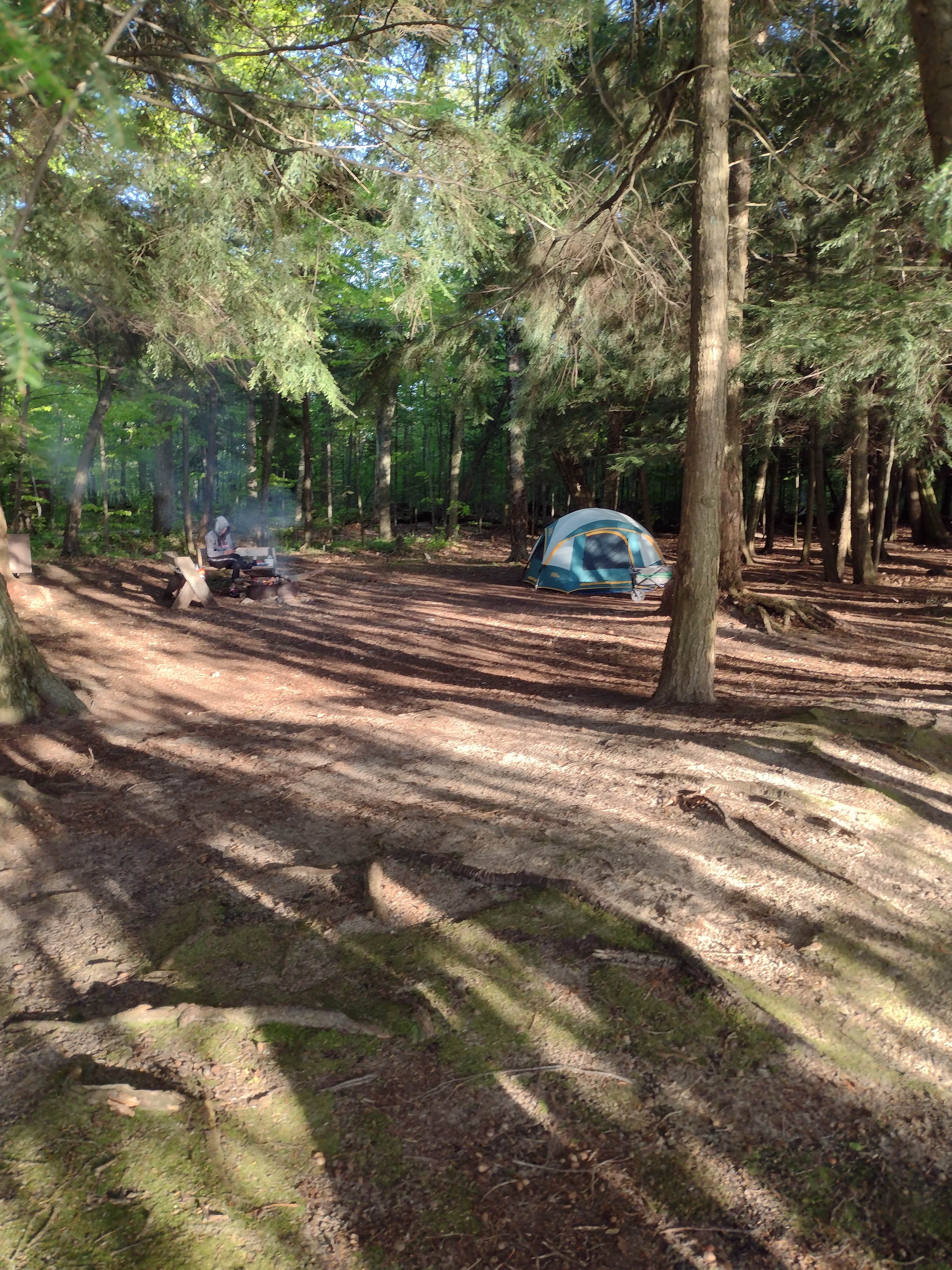 Kim H.'s photo of tent camping at Newport State Park Campground near Ephraim, WI