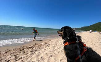 CHris B.'s photo of camping with pets at Platte River Campground — Sleeping Bear Dunes National Lakeshore near Glen Arbor, MI