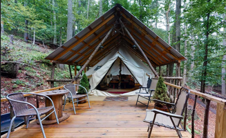 Bob and Cathy W.'s photo of tent camping at The Glamp Shack near Culberson, NC