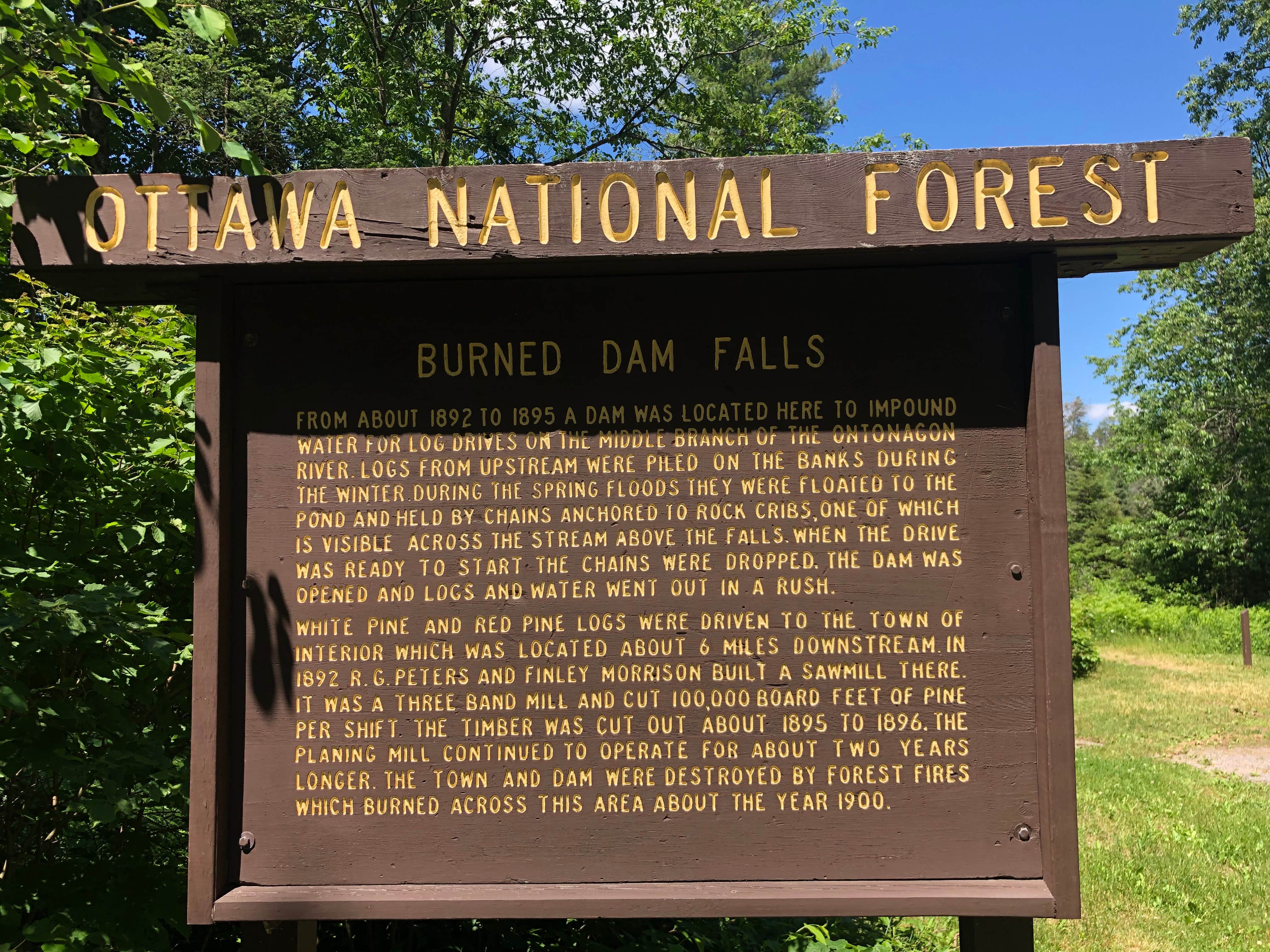 Camper-submitted photo at Burned Dam Campground near Trout Creek, MI