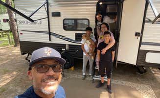 Eladio Q.'s photo of rv camping at Evergreen Lake Campground near Lake Harmony, PA
