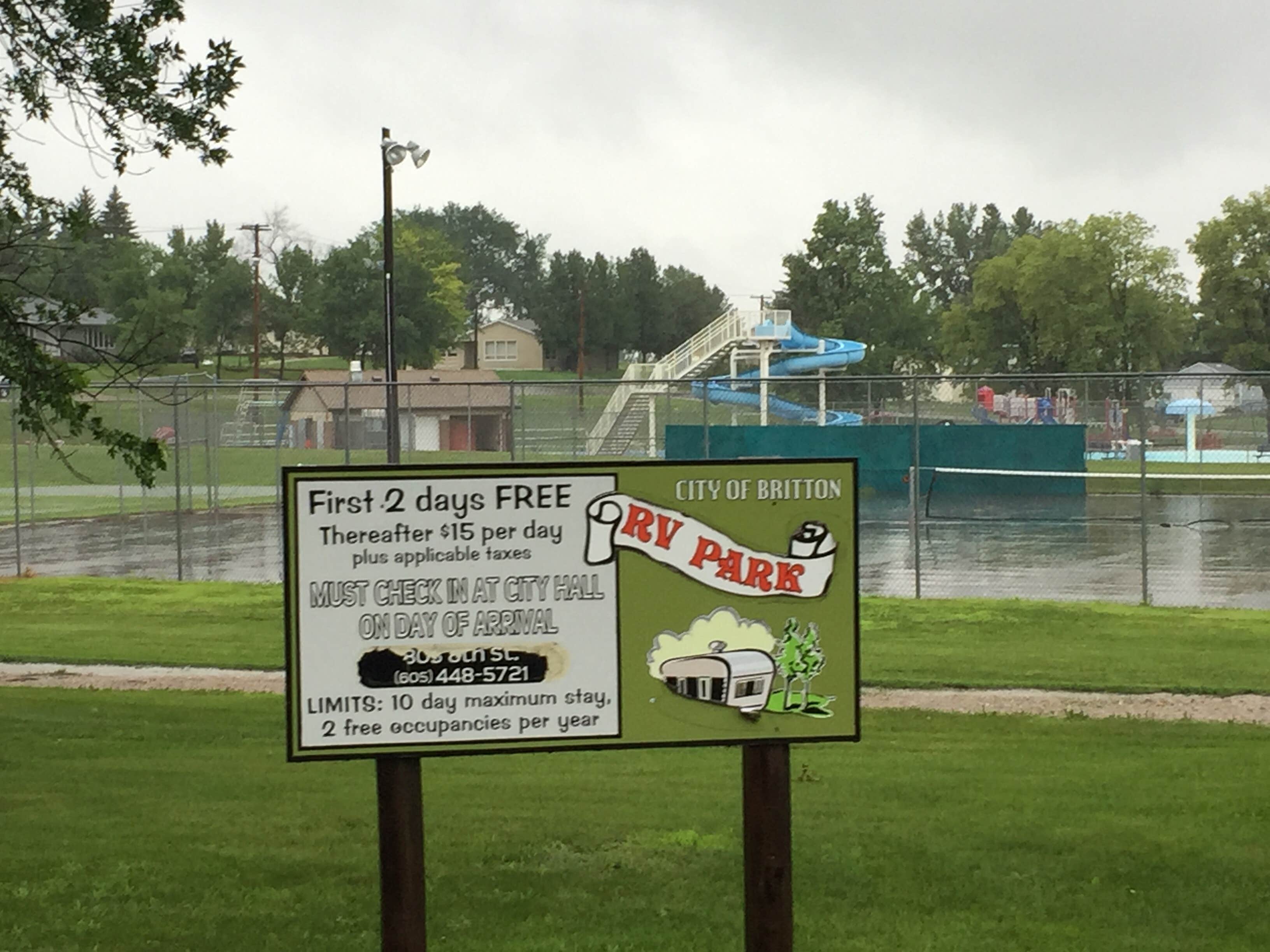 Camper-submitted photo at City of Britton RV Park near Lake City, SD