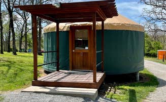 Shana D.'s photo of glamping accommodations at Natural Falls State Park Campground near Wagoner, OK