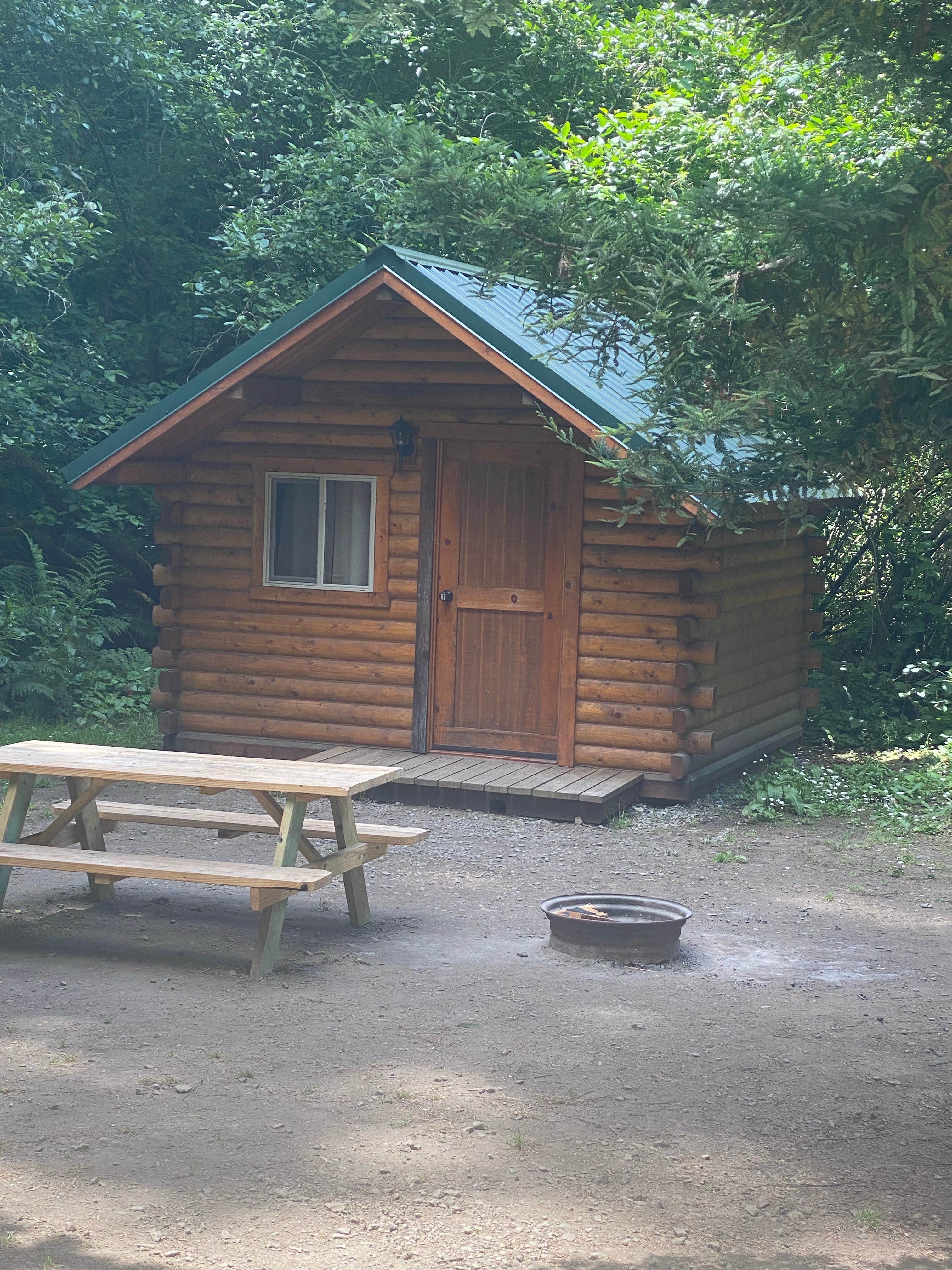 Cyndie D.'s photo of a cabin at Caspar Beach RV Park & Campground near Potter Valley, CA