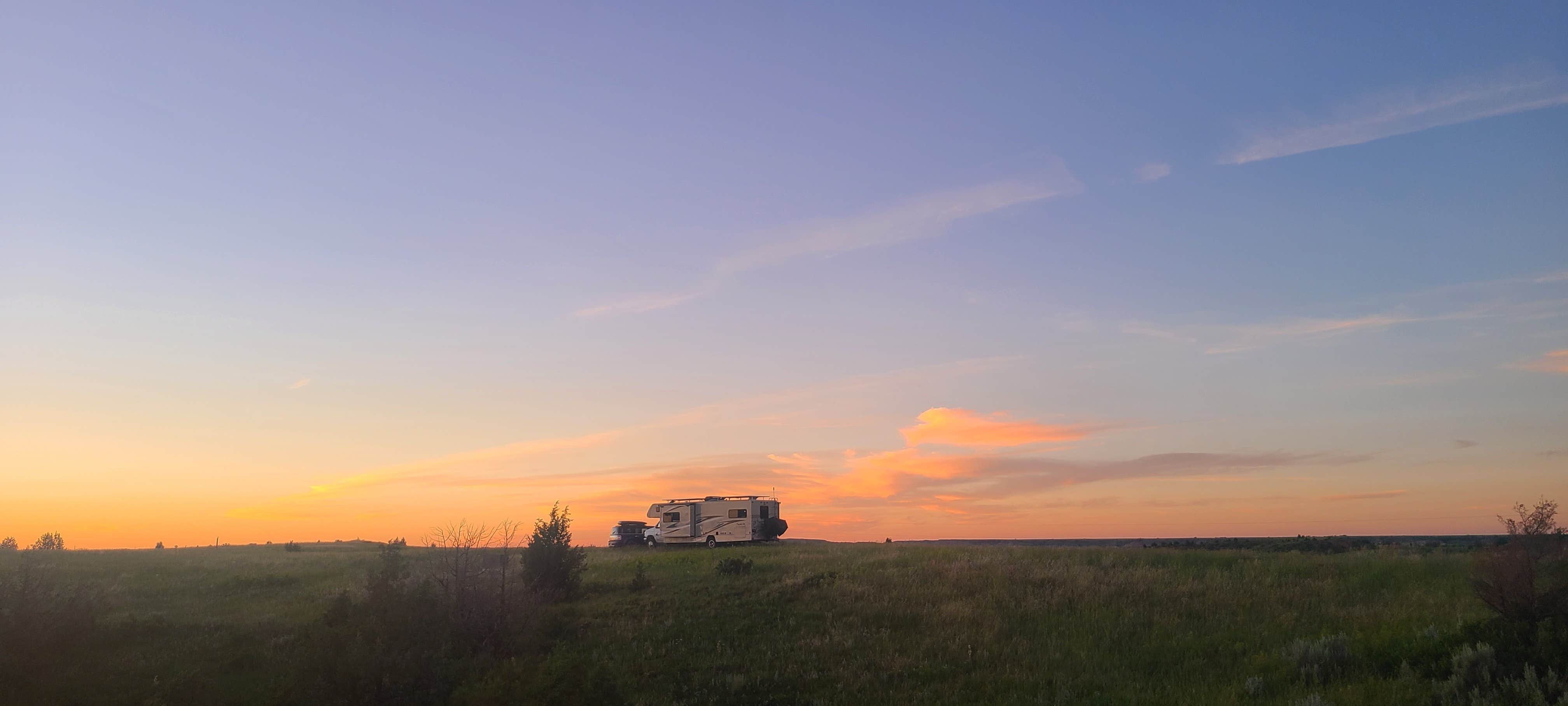 Nathan B.'s photo of a dispersed camping area at Dispersed Site - Grassland Boondocking in North Dakota