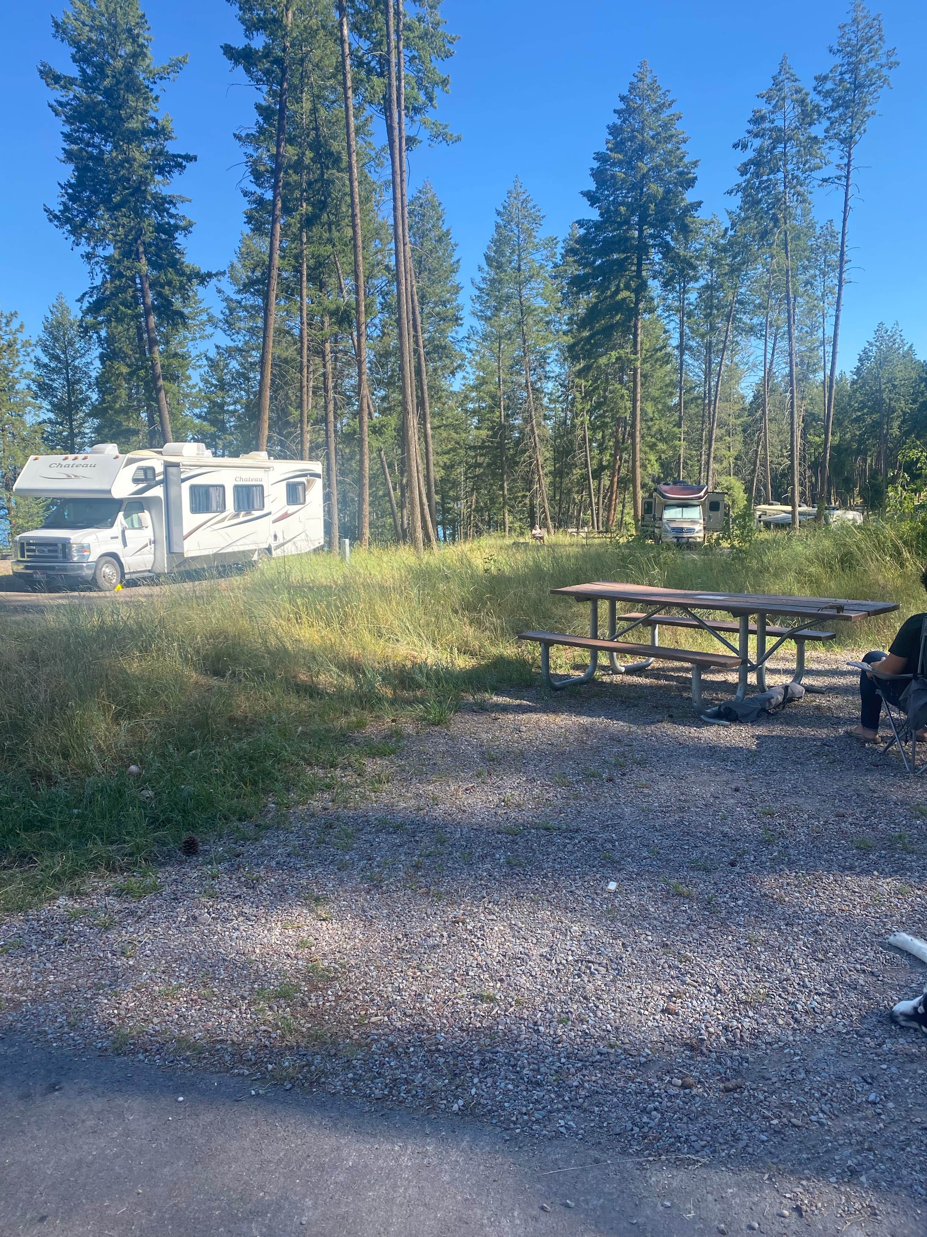 Alyssa L.'s photo of rv camping at Finley Point Unit — Flathead Lake State Park near Ronan, MT