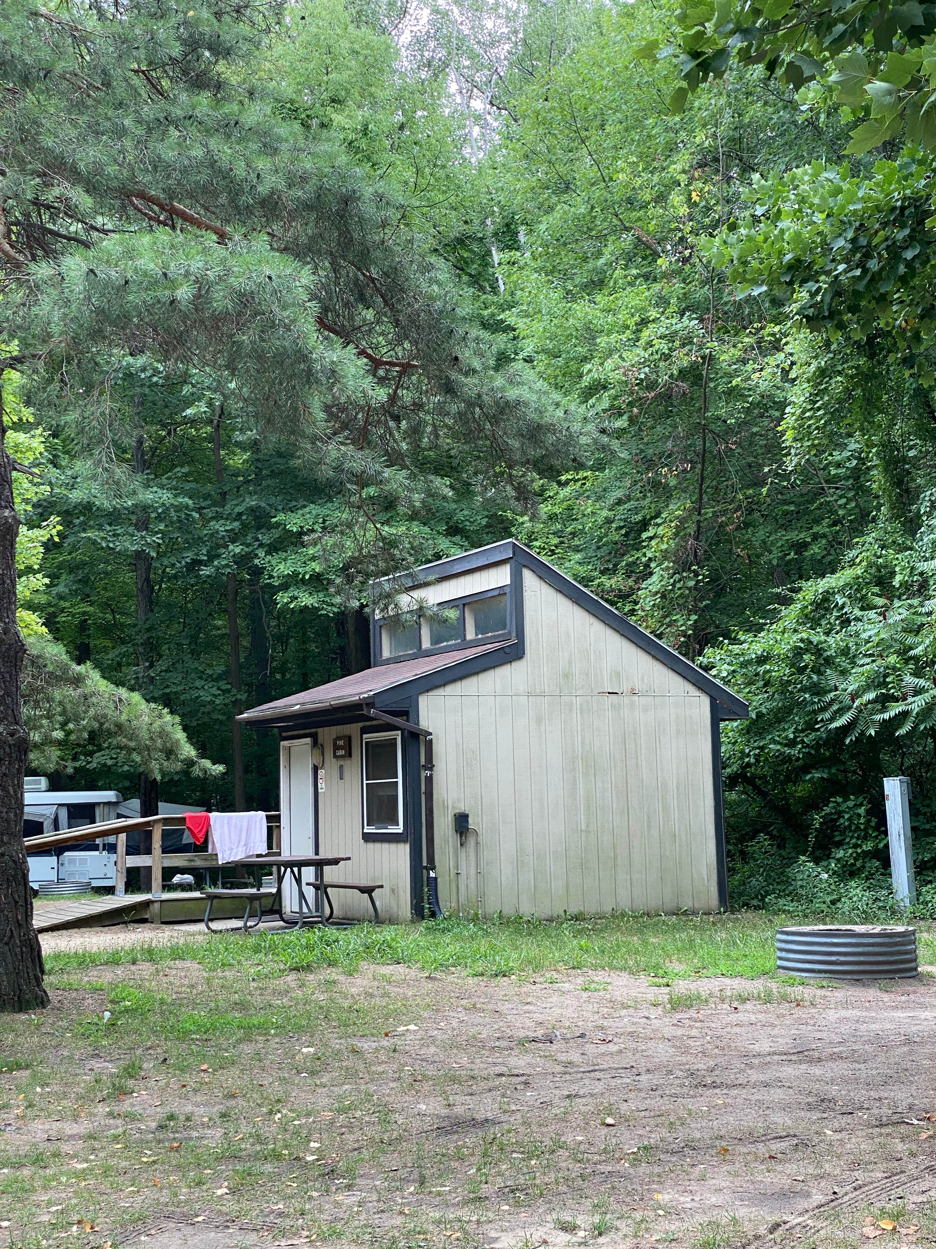 mary F.'s photo of a cabin at Warren Dunes State Park Campground near Niles, MI