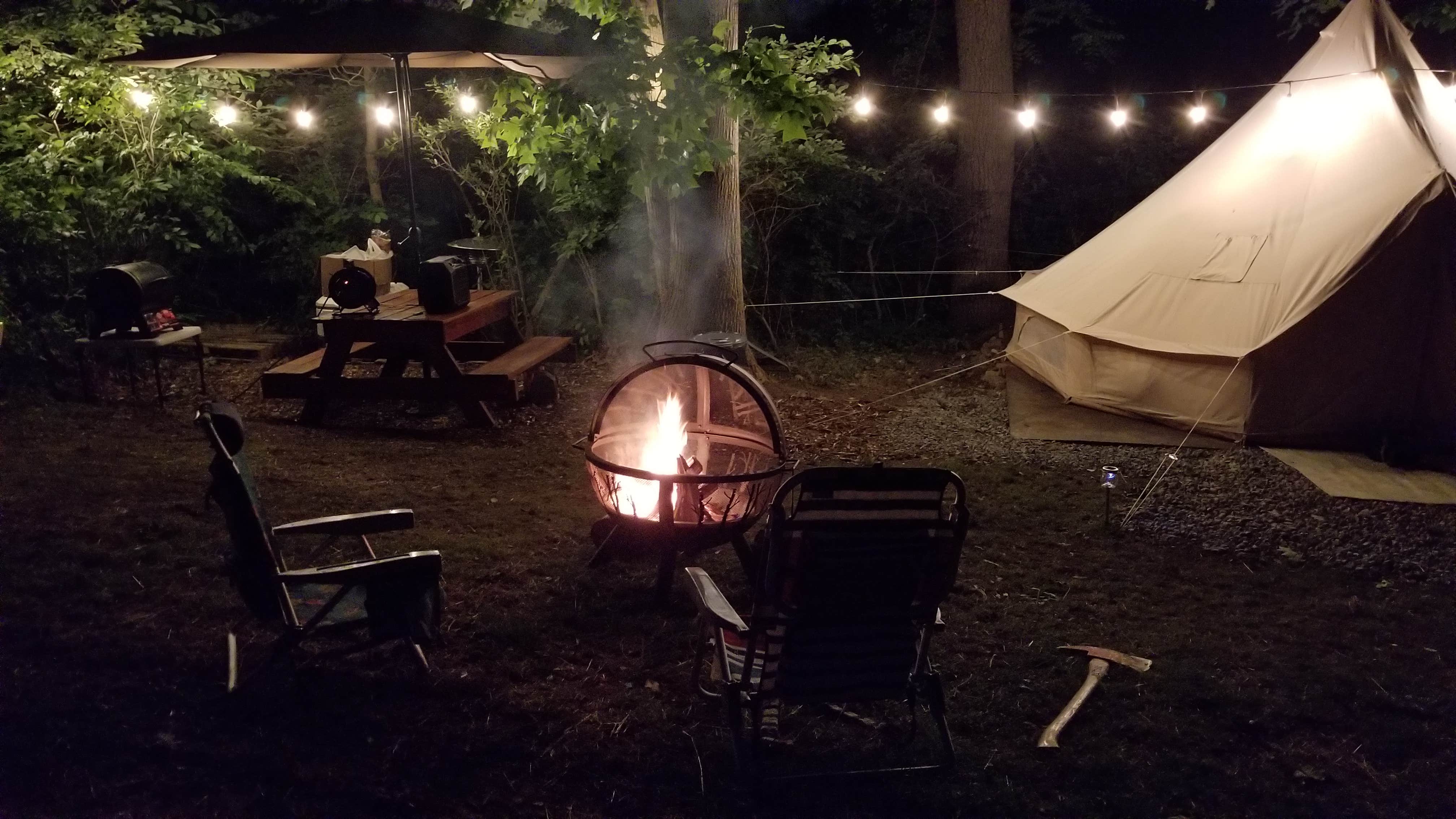 Aviad&#x27;s photo of tent camping at Rolling Hills Retreats near Blandon, PA