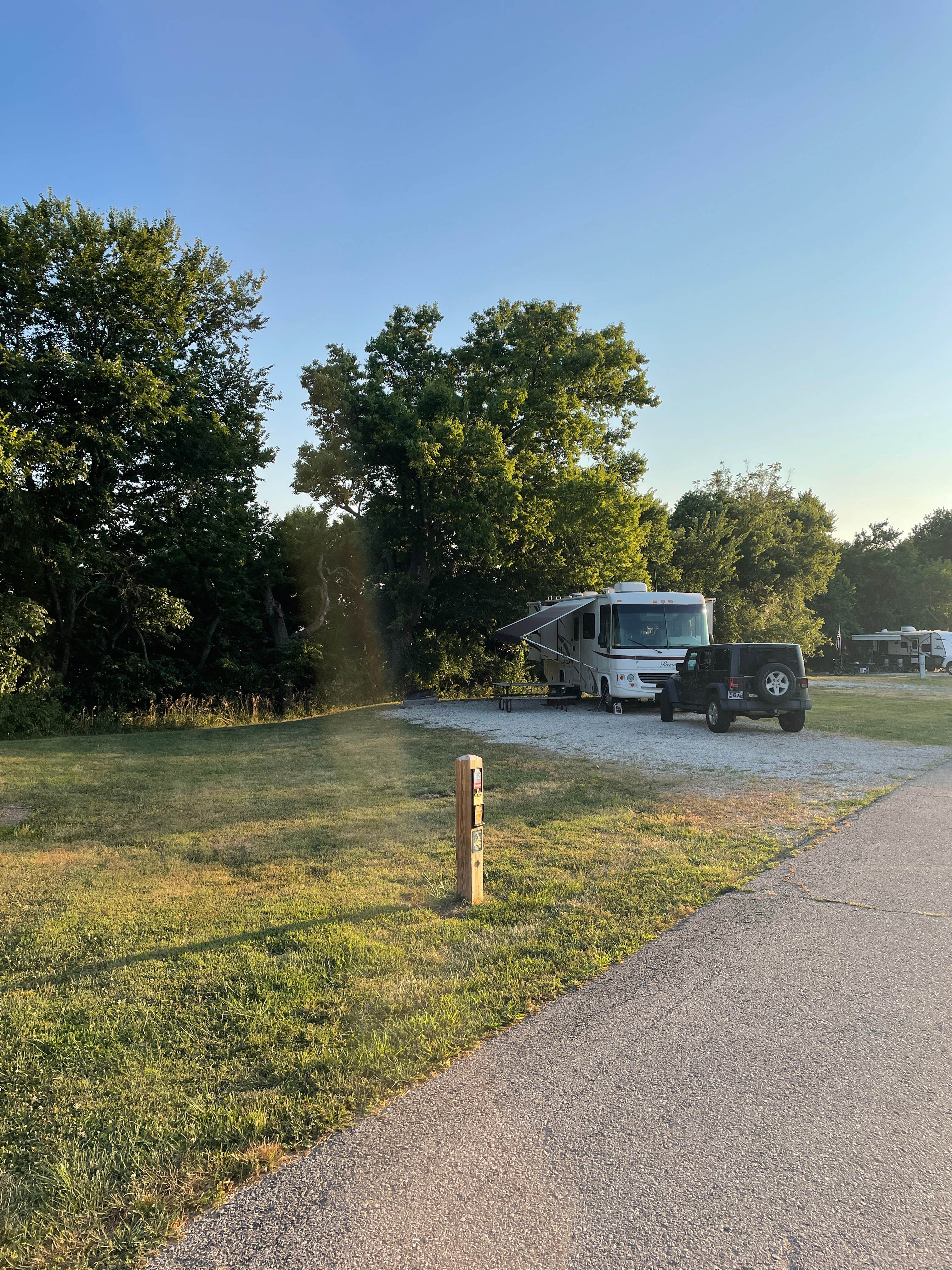 Charlie & Danielle B.'s photo of rv camping at Prairie Clover Campground — Clinton State Park near Overbrook, KS