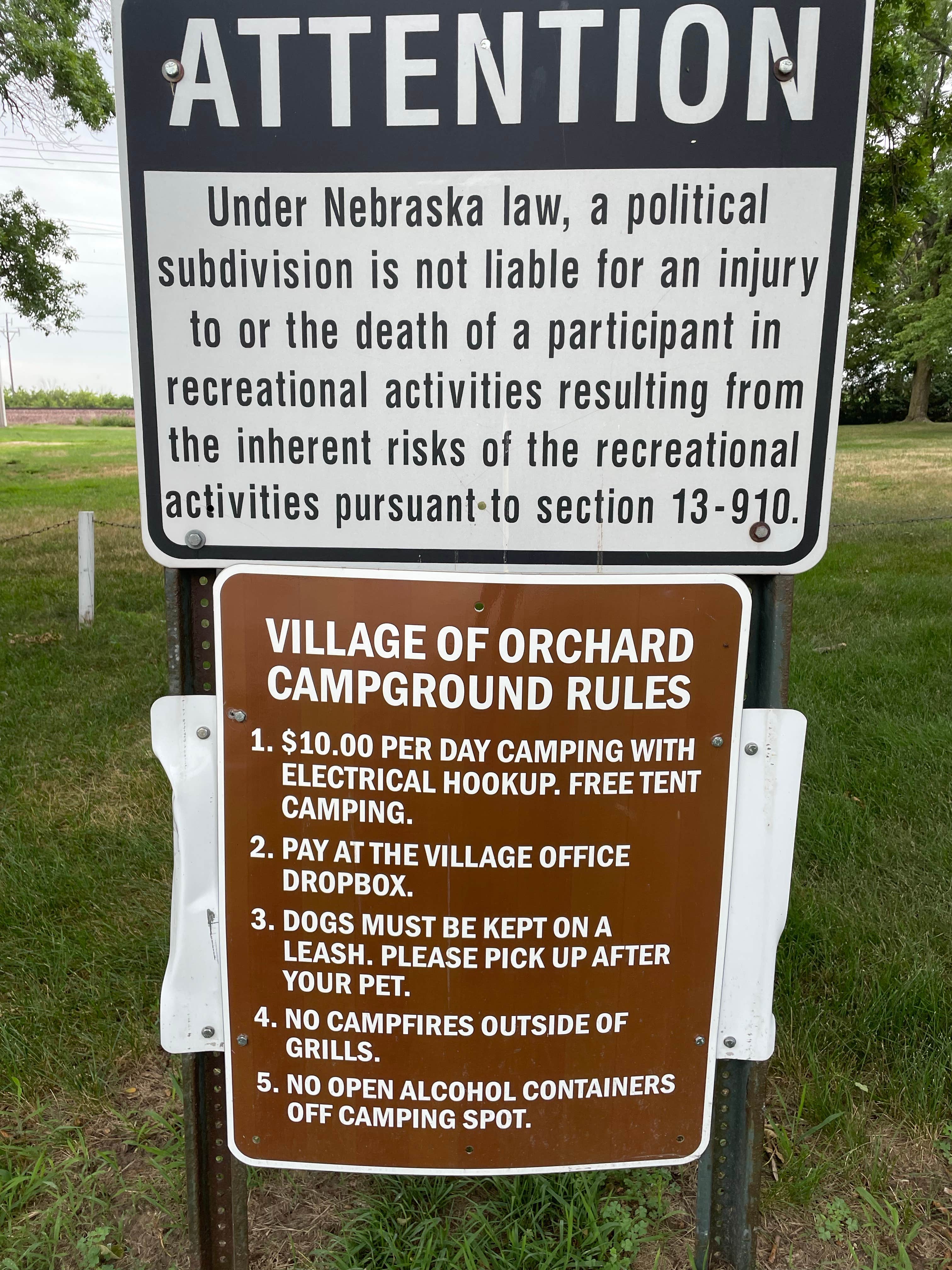 Camper-submitted photo at Orchard City Park near Royal, NE