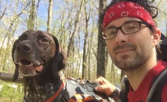 Jay W.'s photo of camping with pets at High Cliff State Park Campground near Nichols, WI