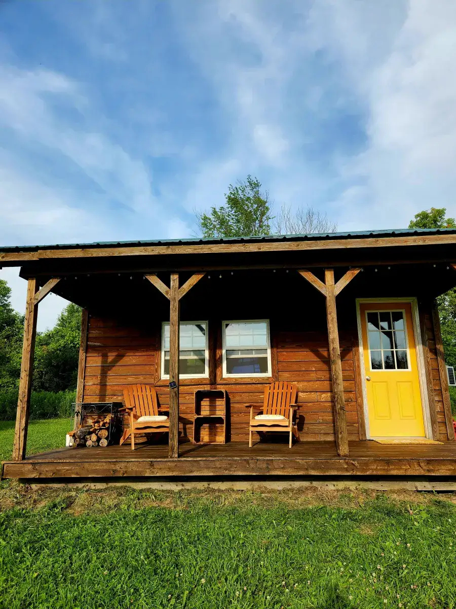 Camper-submitted photo at Off Grid Sunset View Sleeping Cabin near Cazenovia, NY