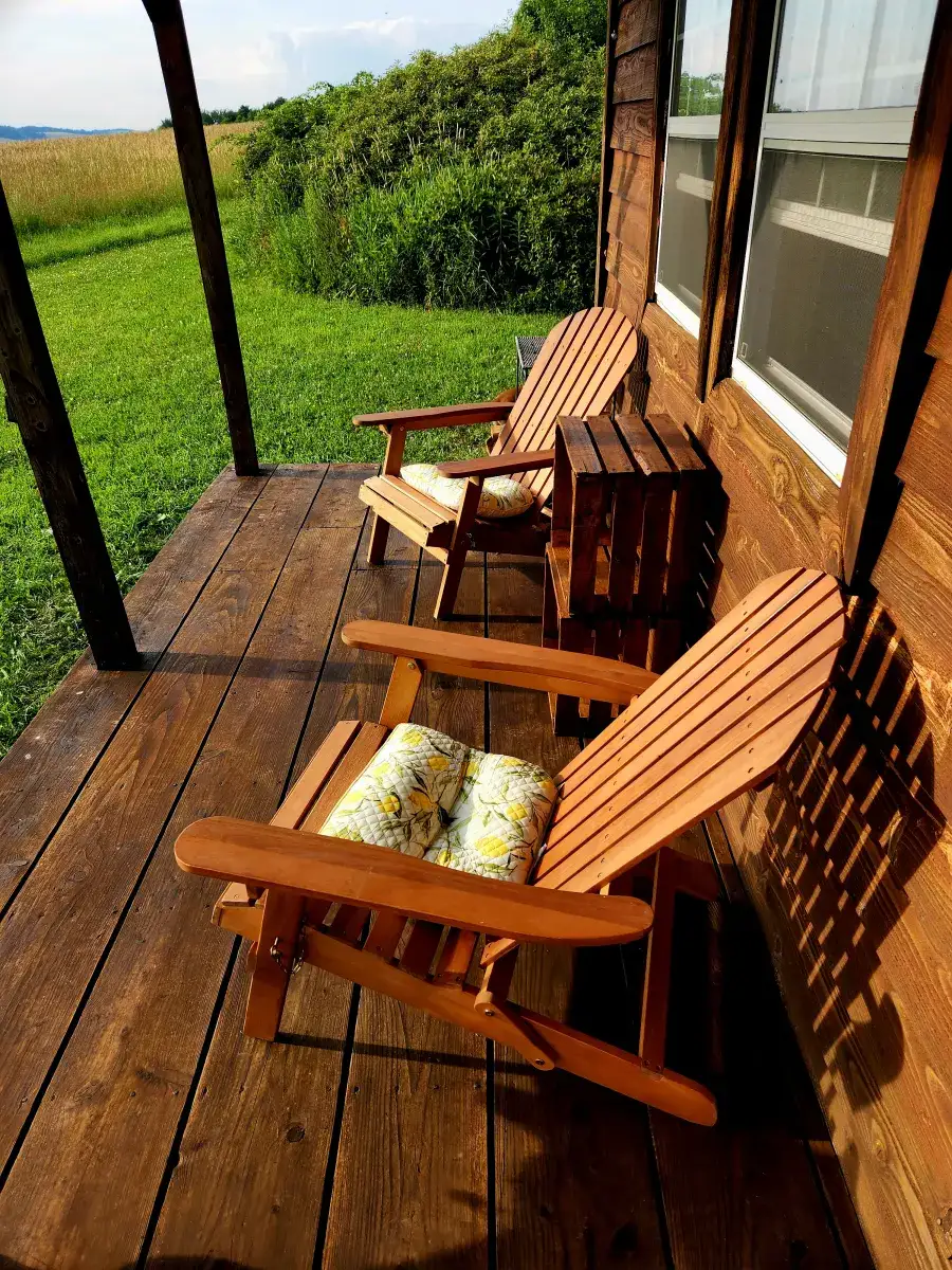 Camper-submitted photo at Off Grid Sunset View Sleeping Cabin near Cazenovia, NY