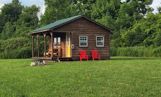 Camping near Pharsalia Woods Lean-To Campsite: Off Grid Sunset View Sleeping Cabin, Earlville, New York