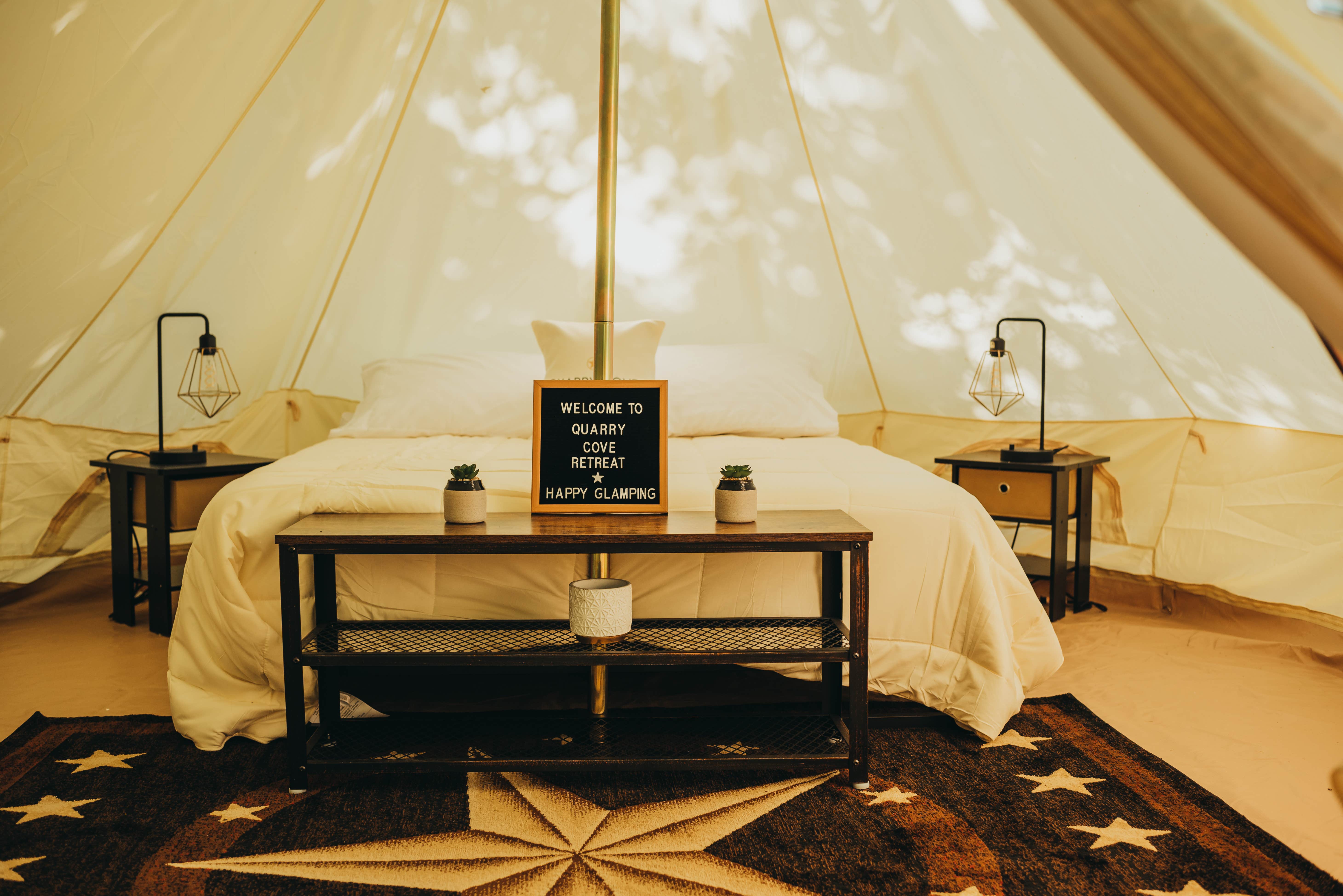 Quarry C.'s photo of glamping accommodations at Lakefront Glamping Resort Cherokee Lake Tennessee near Talbott, TN