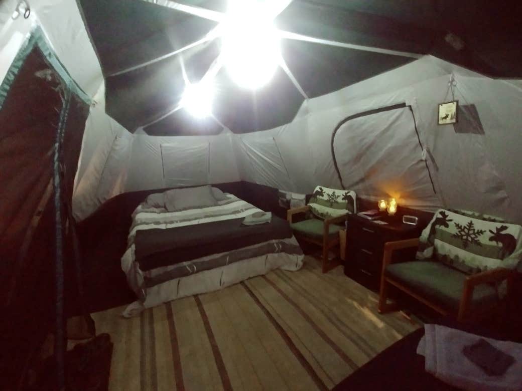 Gee C.'s photo of glamping accommodations at Camp Uptown Backwoods near Rosman, NC