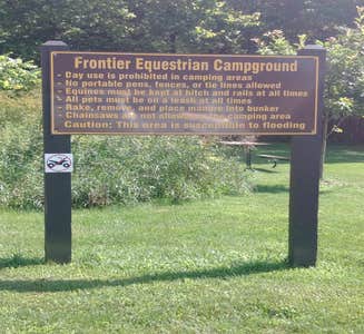 Camper-submitted photo from Frontier Equestrian Campground — Yellow River State Forest