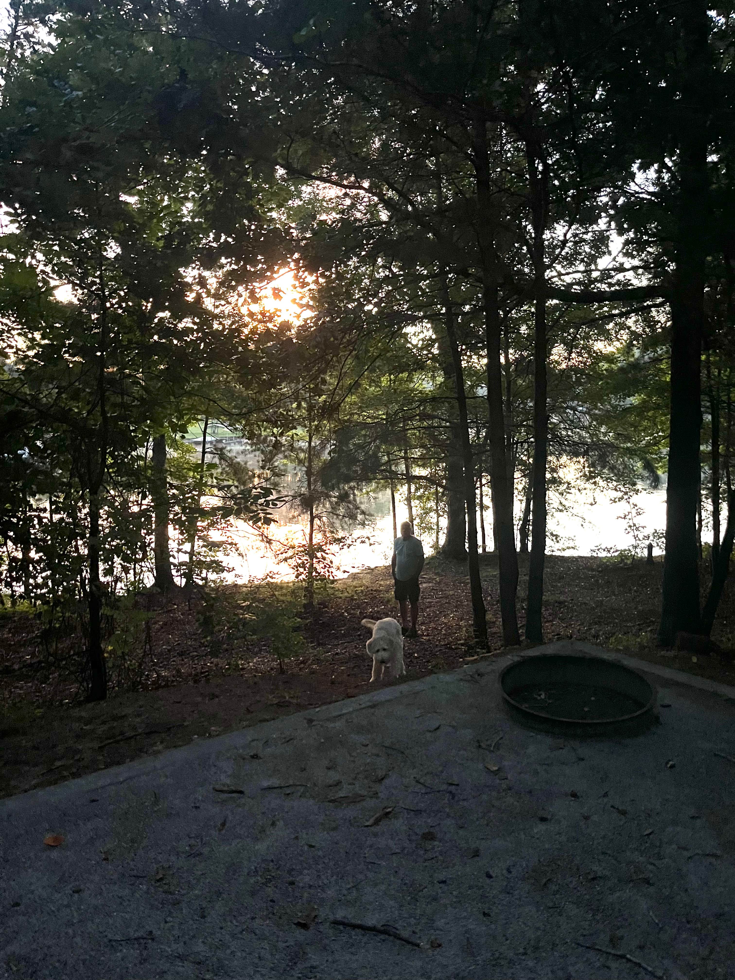 pam's photo of camping with pets at Bald Ridge Creek Campground- Lake Sidney Lanier near Decatur, GA
