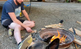 Marie B.'s photo of camping with pets at Olympic Adventure Campground in Washington