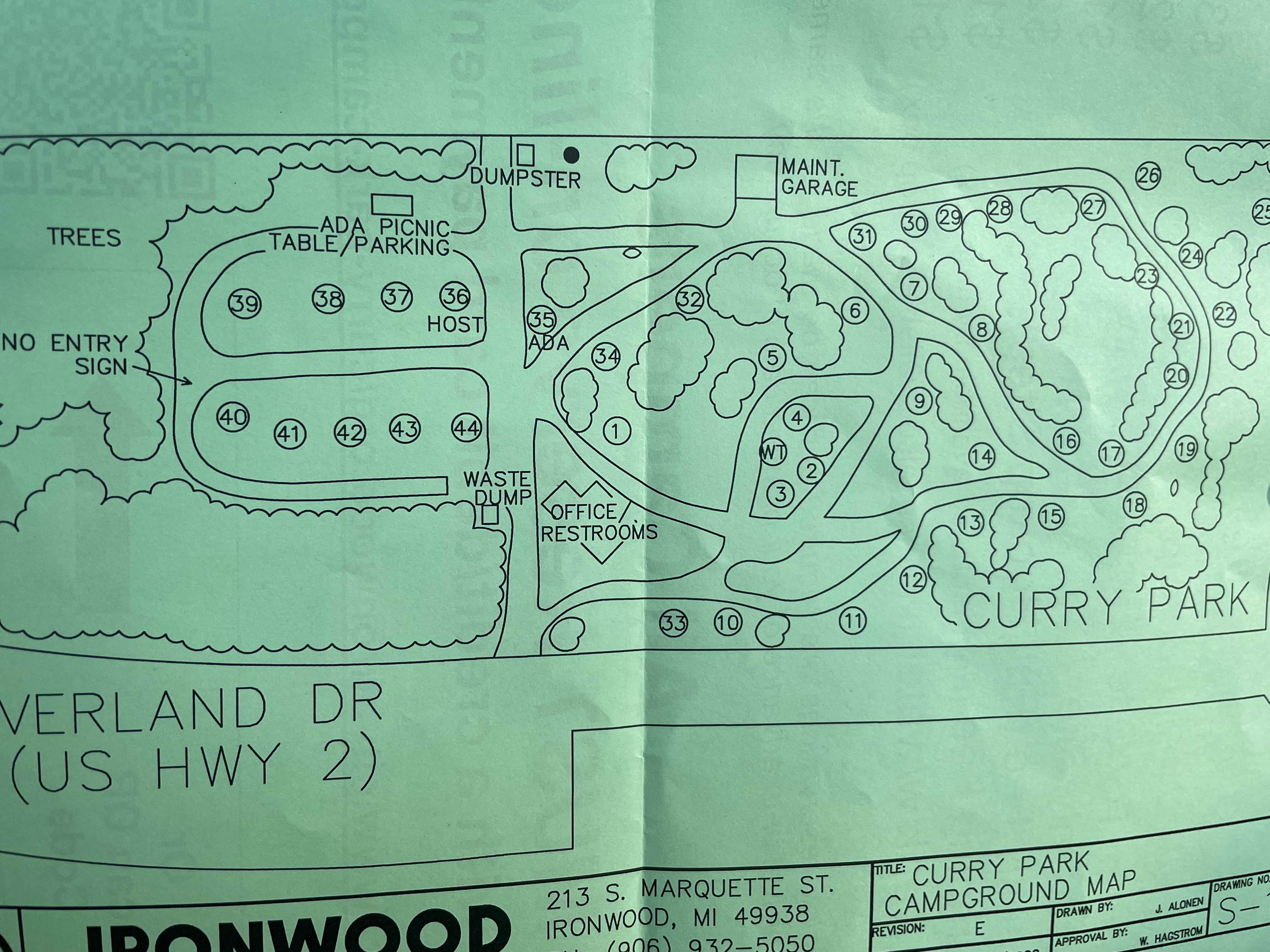 Curry Park Campground Ironwood, MI