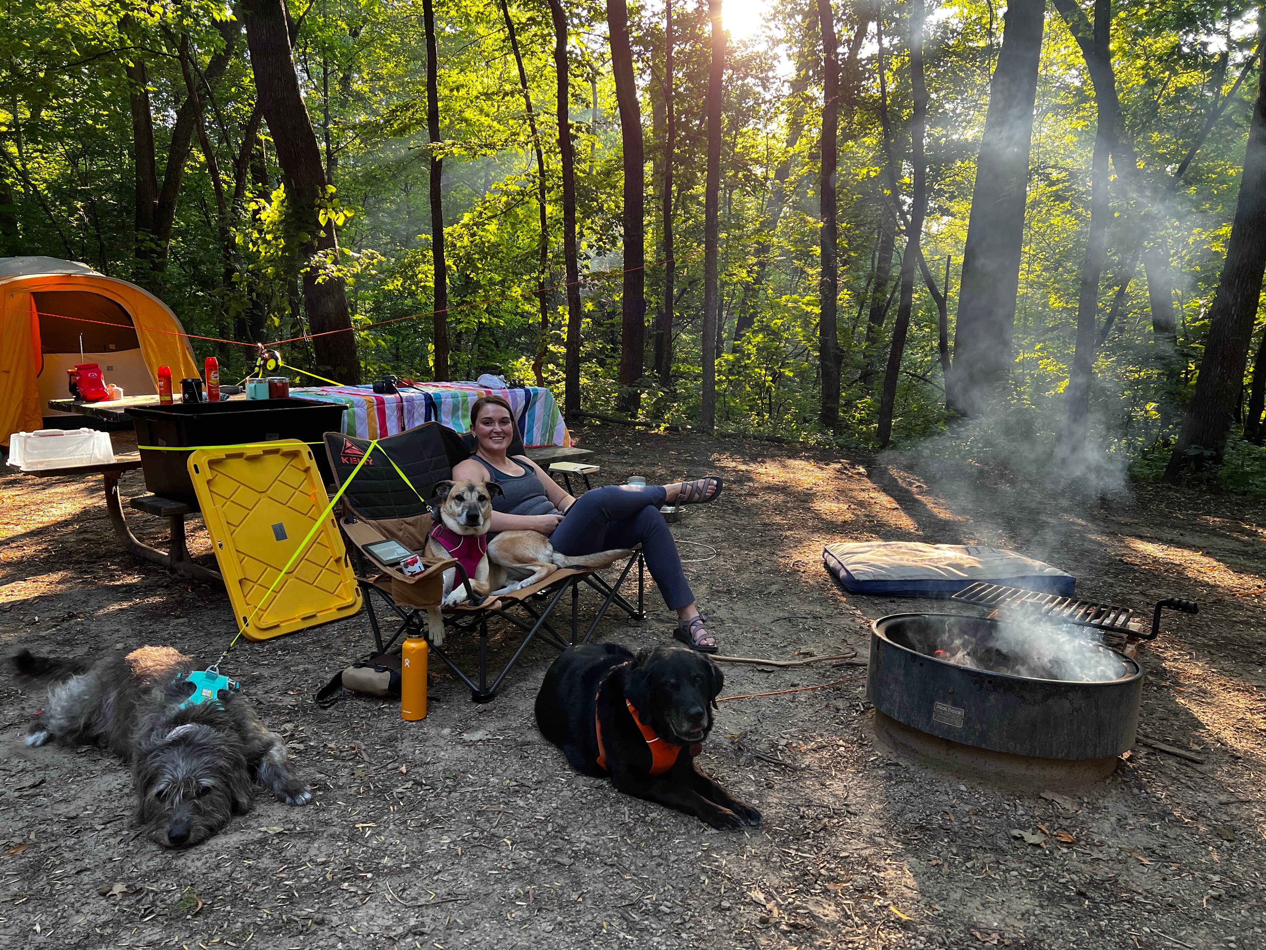 Eric T.'s photo of camping with pets at Sakatah Lake State Park Campground near Waterville, MN