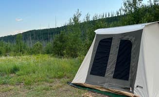 Jess's photo of a dispersed camping area at McGinnis Creek near Polebridge, MT