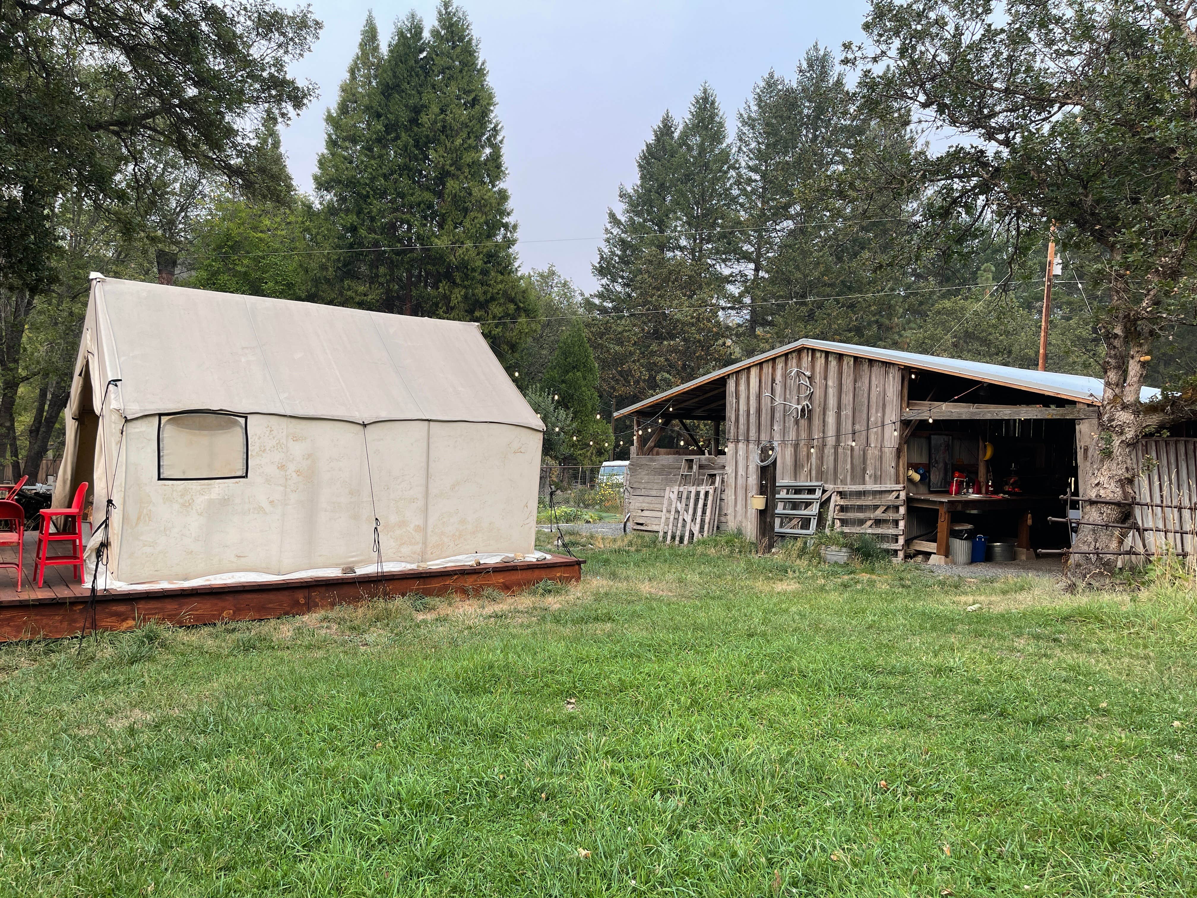 Lee D.'s photo of glamping accommodations at Camp Cowgirl at Surf Ranch near White City, OR