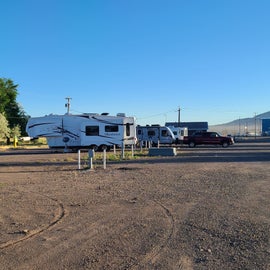 Looking back at the three RVs that were there overnight that night.