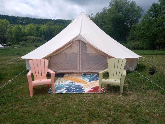 Camping near Gilbert Lake State Park Campground: Grandpa's Back 40 Glamping, Milford, New York
