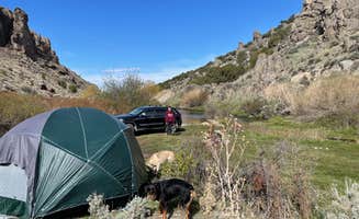 Lauryn C.'s photo of tent camping at 12 Mile Hot Springs Dispersed Camping in Nevada