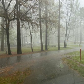 Heavy rain caused some flooding in the campground