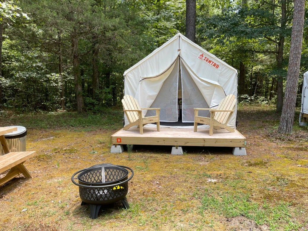 Camper submitted image from Tentrr State Park Site - Mississippi Wall Doxey State Park - Fresh Field D - Single Camp - 1