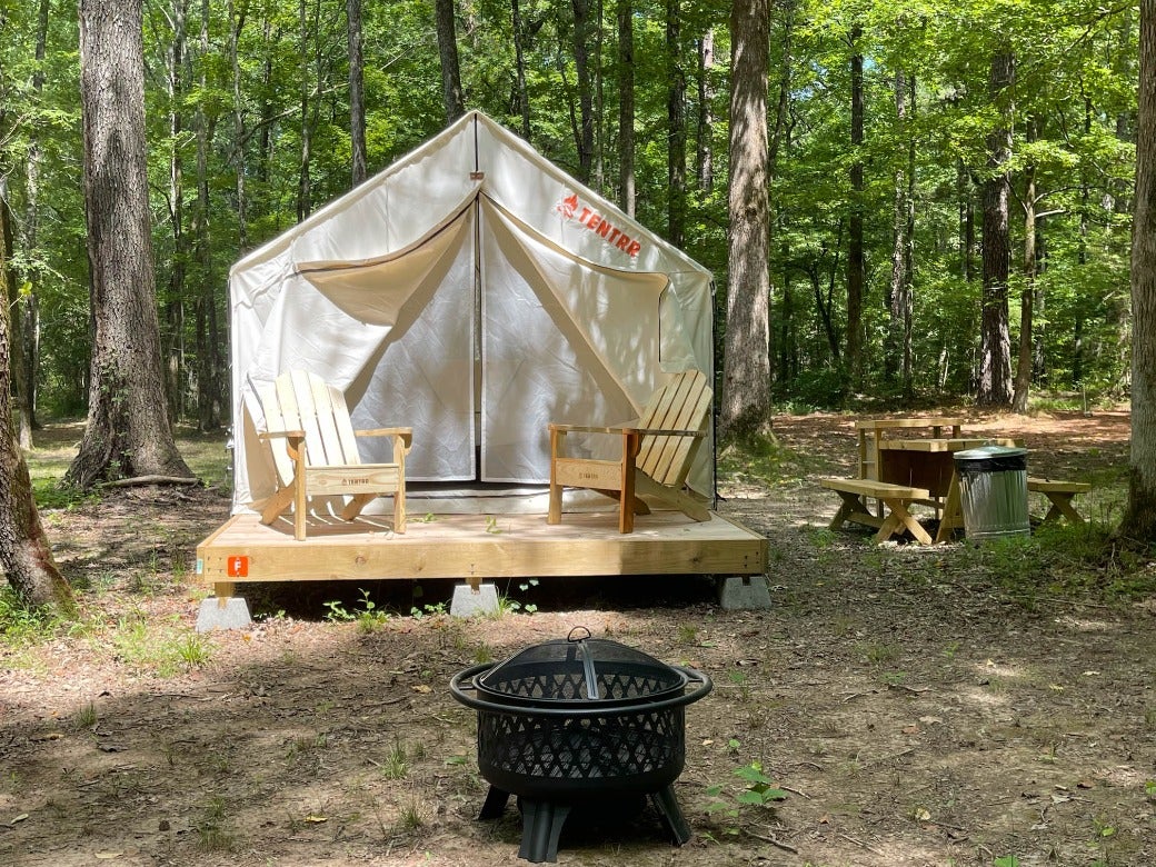 Camper submitted image from Tentrr State Park Site - Mississippi Wall Doxey State Park - Woodland F - Single Camp - 1
