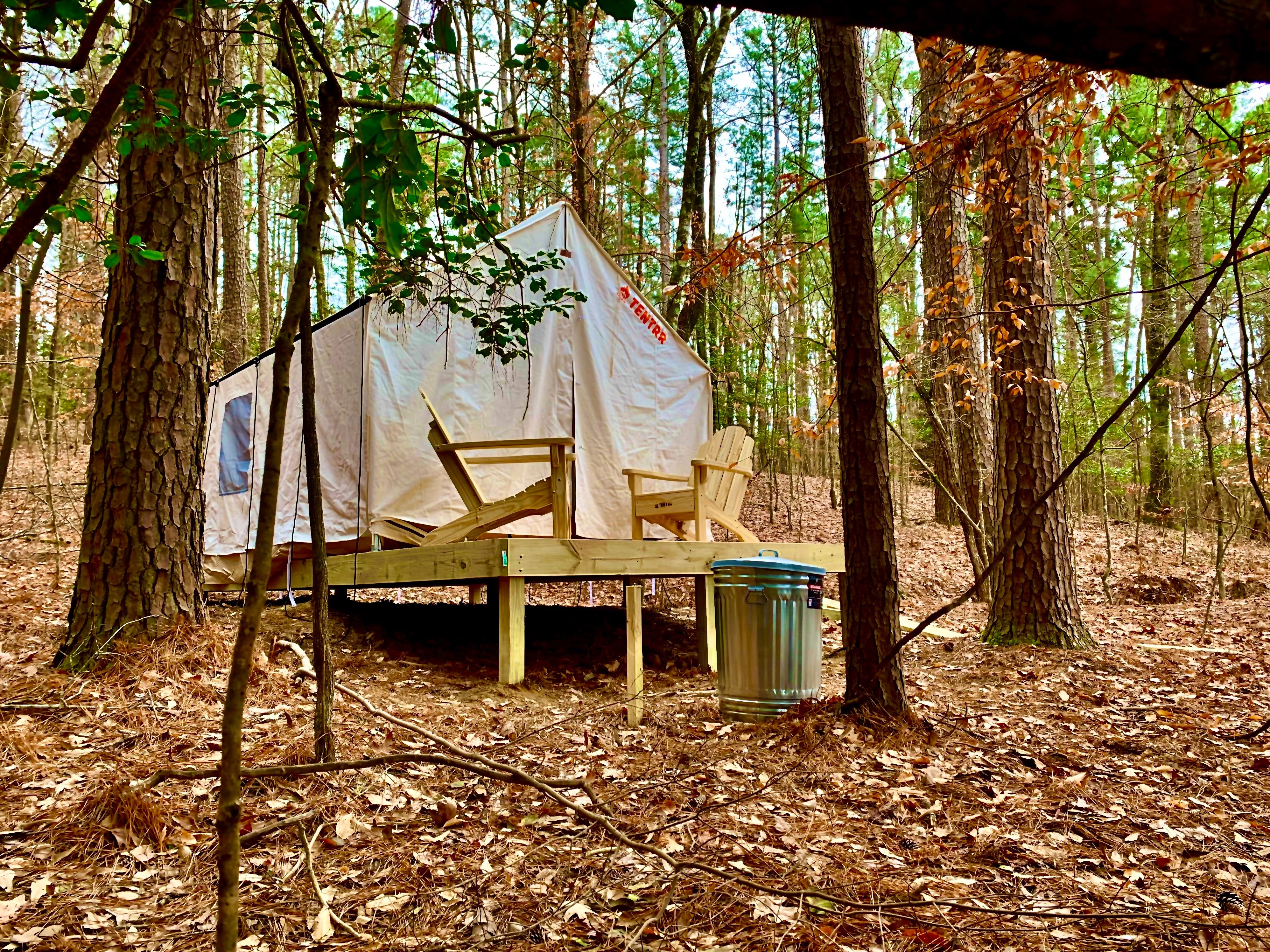 Camper submitted image from Tentrr State Park Site - Louisiana Lake Claiborne State Park - Site F - Single Camp - 1