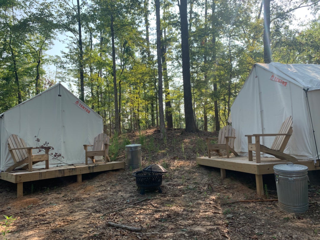 Camper submitted image from Tentrr State Park Site - Louisiana Lake D'Arbonne State - Park Site H - Double Camp - 1