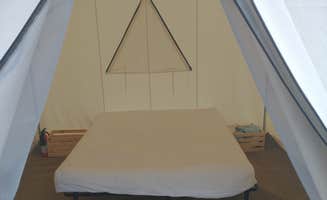 The Dyrt's photo of glamping accommodations at Tentrr State Park Site - Louisiana Lake D'Arbonne State - Park Site H - Double Camp near Junction City, AR